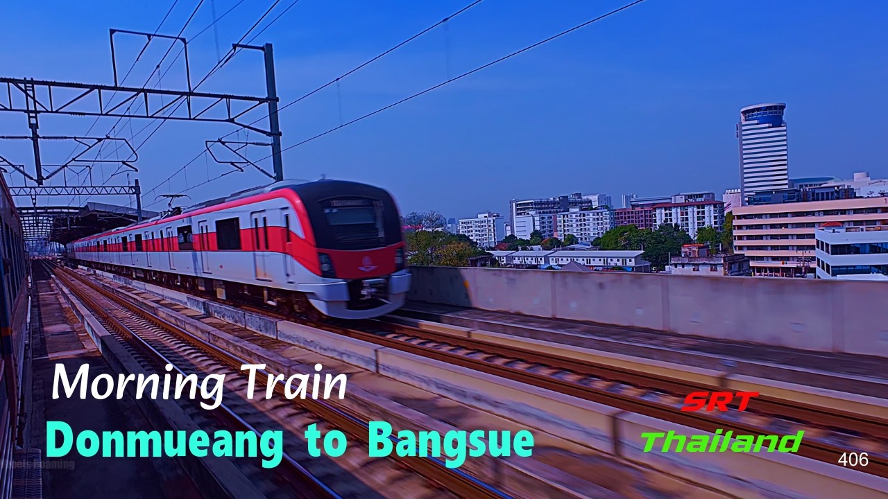 Поездка на пригородном поезде № 340 из Донмуанга в Бангсуэ | SRT Таиланд