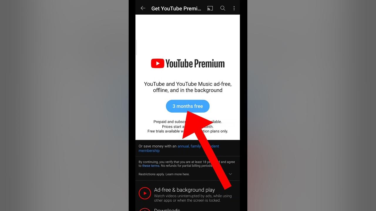 3 Months Free YouTube Premium YouTube Premium Free YouTube Premium