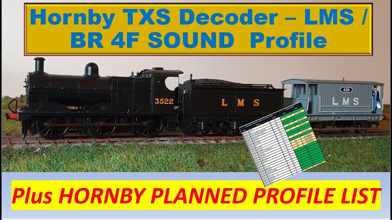 HORNBY HM7000 | TXS DCC 4F Steam Sounds | Hornby Planned Profile List