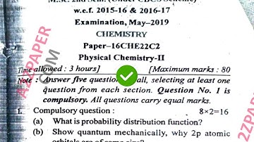 Mdu MSc 2nd Sem Physics Chemistry II Question Paper 2021