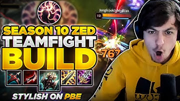 LL STYLISH ON PBE | SEASON 10 ZED NEW TEAMFIGHT BUILD!! [Part II]