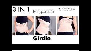 3 IN 1 MESH POSTPARTUM BELLY GIRDLE REVIEW PLUS DEMONSTRATION