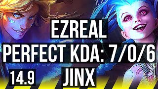 EZREAL & Zyra vs JINX & Rell (ADC) | 7/0/6, 1100+ games, Godlike | JP Master | 14.9