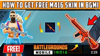 How to Get Free m416 Skin In Bgmi 🤯♥️|| Free Orange m416 Gun Skin in Pubg Mobile || screenshot 4