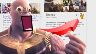 Thanos deletes half Google in a snap (2019 easter egg!)