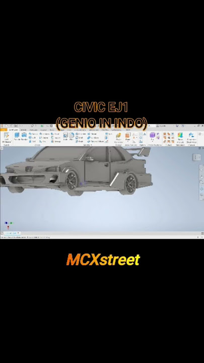 Civic Ej1(Genio in indo) replica from Inventor2020#inventor #autodesk #civic #3dmodeling  #3ddesign