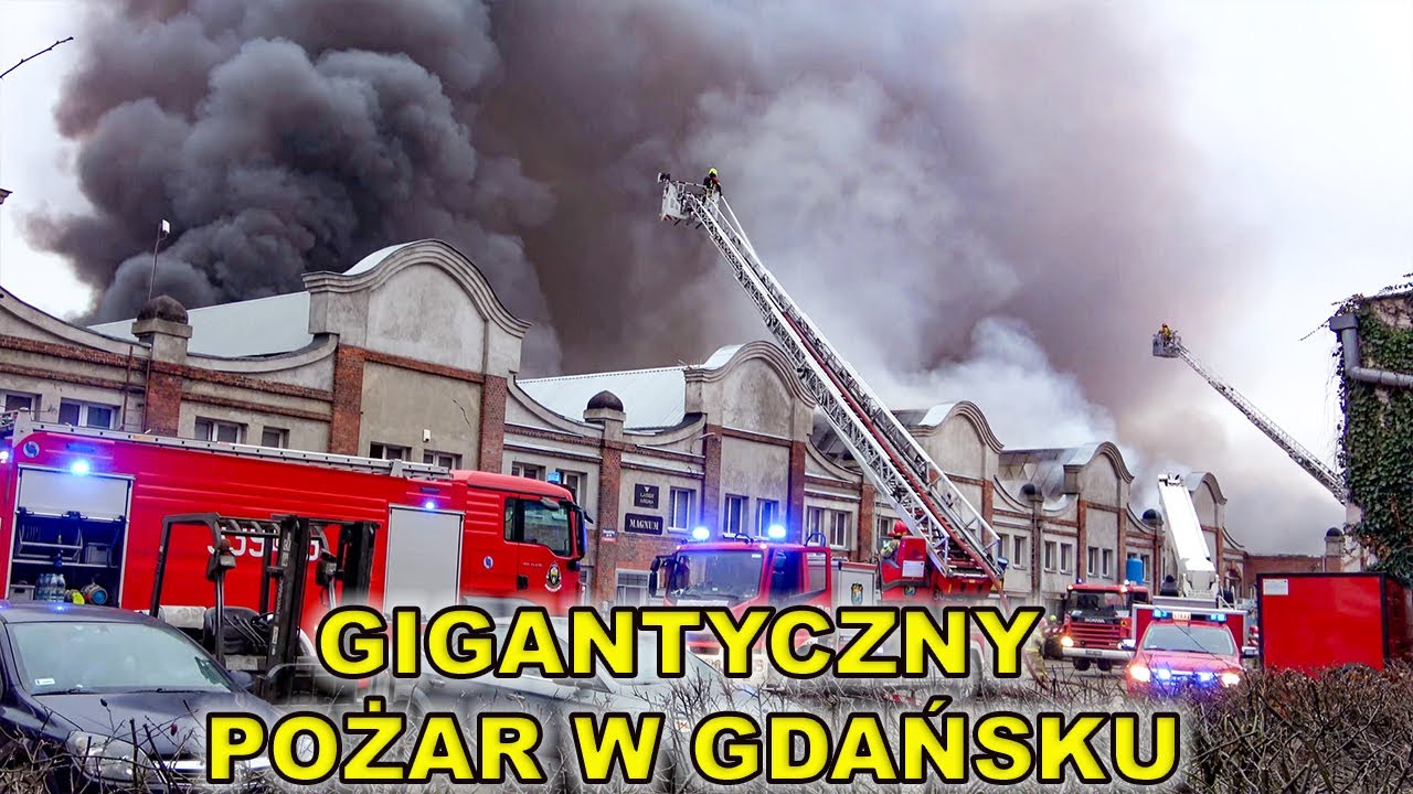 5.2.2025.Gigantyczny pożar hali w Gdańsku.Spłonęło 1300 rowerów elektrycznych i 1000 akumulatorów.
