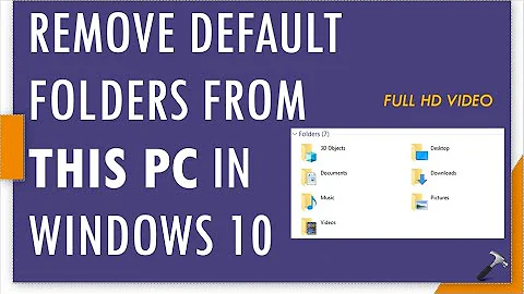 Remove default folders from This PC in Windows 10