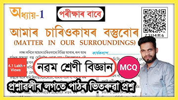 Class 9 Science Chapter 1 Question Answer Assam// Class 9 Science Lesson 1 MCQ Extra Question Answer