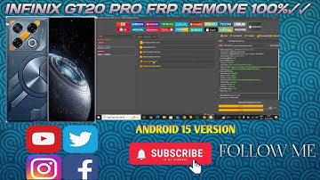 INFINIX GT 20PRO FRP REMOVE ANDROID 15V 100%✓✓✓