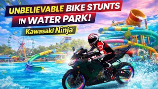 INSANE Water Park Bike Ride Challenge 😱 | Kawasaki Ninja Water Park Stunts | Bike Racing Gameplay  screenshot 2