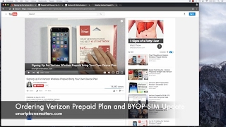 Ordering Verizon Prepaid Plan and BYOP SIM Update
