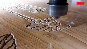 Wood CNC Machine Floral Carving #imran3d