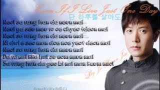 (KARAOKE) Even If I Live Just One Day 단 하루를 살아도 Jo Hyun Jae (HD Instrumental)