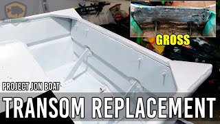 Jon Boat Transom Replacement - 1436 Jon Boat Build