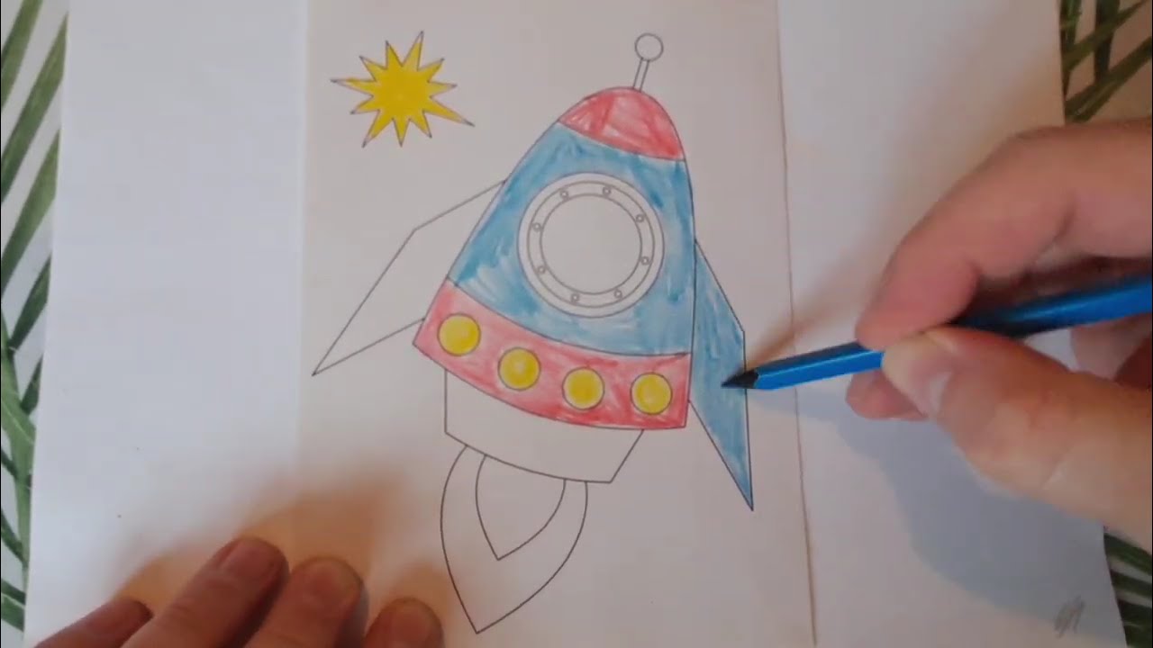 space spaceman rocket aliens kawaii kids and toddlers  coloring pages