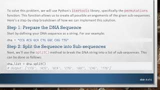 Generating All Possible Combinations of a DNA Sequence Using Python