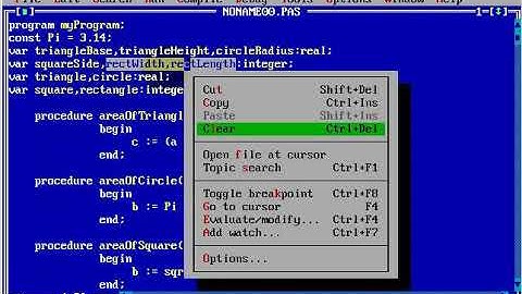 Turbo Pascal Programming  #47 Calculating Area