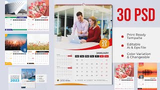 50+  2023 Calendar Templates in PSD Photoshop Tutorial Part 3