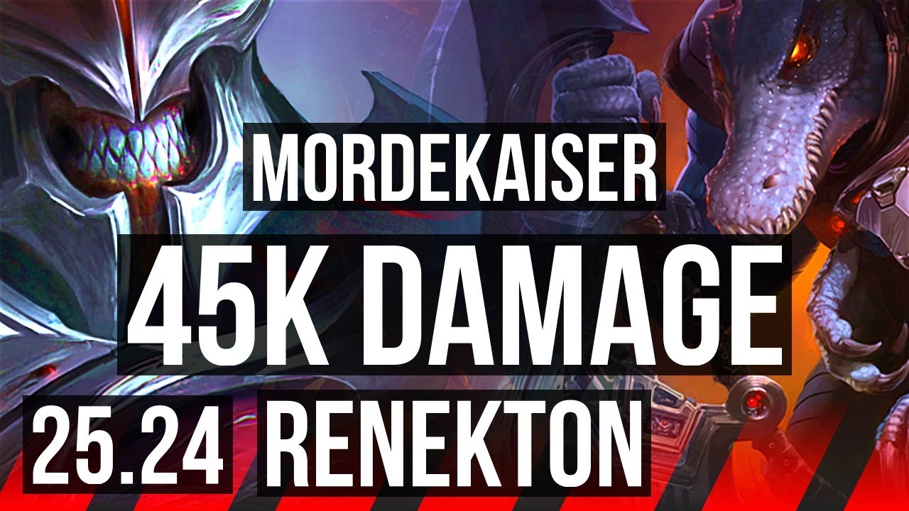 MORDEKAISER vs RENEKTON (TOP) | Good KDA: 15/1/10, 45K damage | EUW Diamond | 25.24