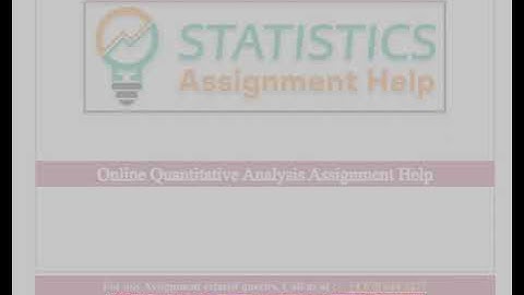 Online Quantitative Analysis Assignment Help