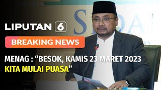 1 Ramadan Jatuh Pada Kamis, 23 Maret 2023. Ini Penjelasan Lengkap Menteri Agama