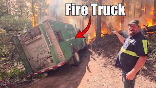 Details 37,000-Pound Fire Truck Stuck in the Middle of a Forest Fire! News