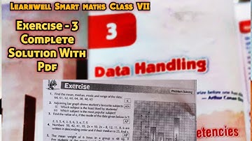 Learnwell smart Maths Class 7 Unit 3 Exercise 3 Solutions |Class 7 learnwell maths Ex 3 Solution Pdf