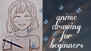 رسم انمي سهل | تعلم رسم فتاة انمي بطريقة سهلة