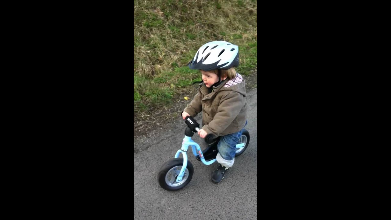 Puky LRM (20 month old) and FirstBIKE (3 year old) Balance Bikes YouTube