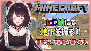 【Minecraft】にじ鯖で地下を掘るとこ見てて【戌亥とこ/にじさんじ】