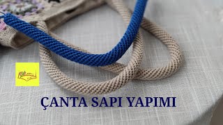 Örgü Çanta Sapı Kordon Çanta Sapı Örgü Çanta Sapı Örme Crochet Spiral Rope