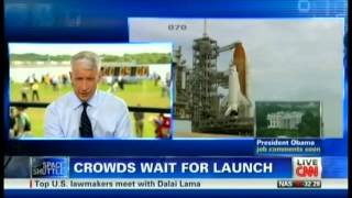 STS-135 Launch (Final Space Shuttle Mission) CNN Live Coverage Part 7