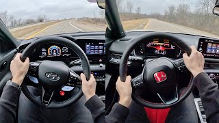 2023 Honda Civic Type R vs. Hyundai Elantra N - POV Comparison