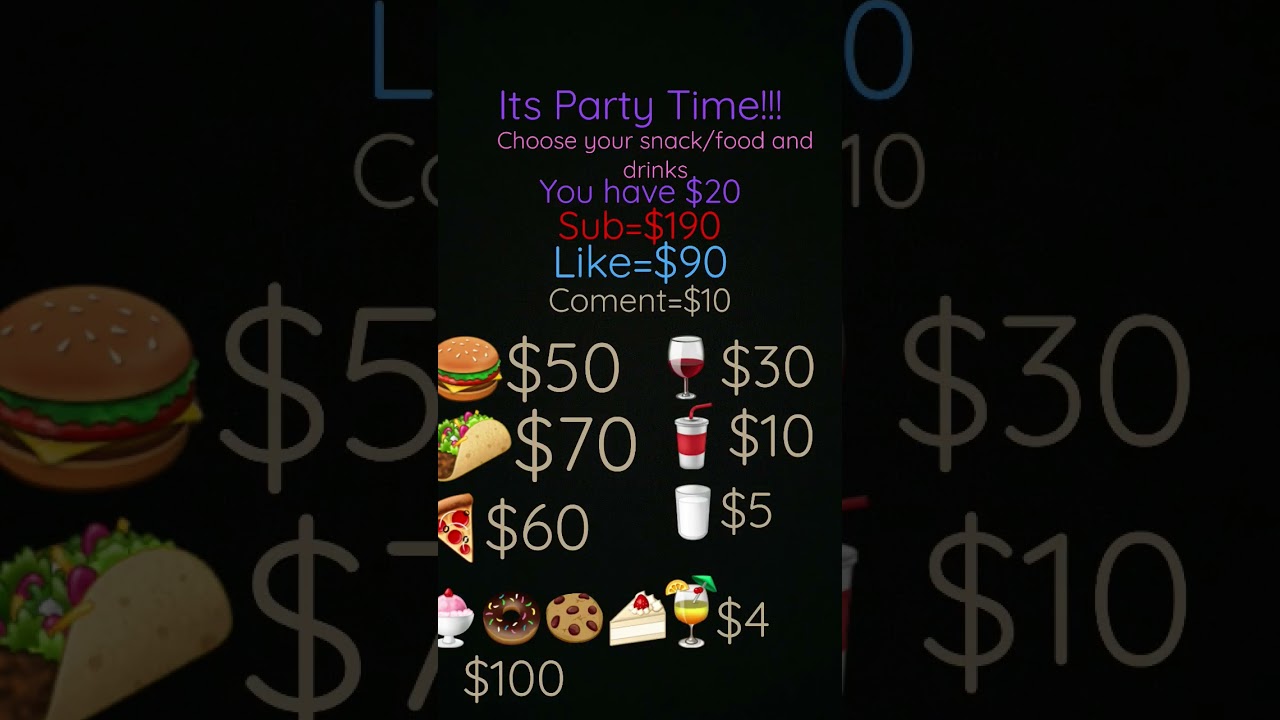 Choose your snack/food and drink🍎☕