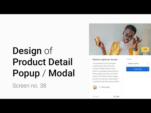 Design of Product Detail Popup/Modal (Dashboard UI Kit 3.0)
