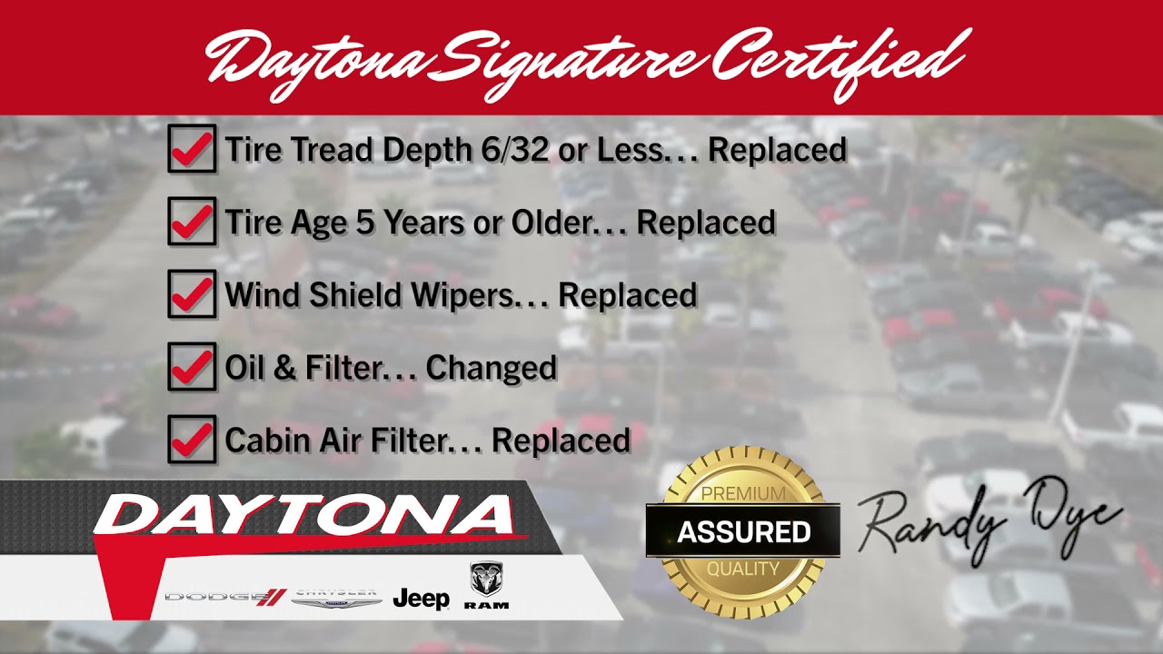 Daytona Signature Certified! Consider A Certified Used Car From Daytona Dodge!