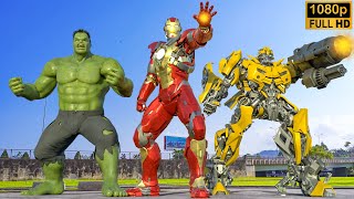 Transformers vs Marvel Universe 2024 | Bumblebee vs Iron Man vs Hulk Fight Scene [HD]
