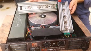 Restore 2x1000 watt power amplifier // Professional power amplifier restoration