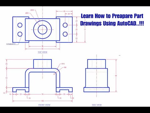 Part Drawing Using AutoCAD..!! #Partdrawing #AutoCAD #Drafting - YouTube