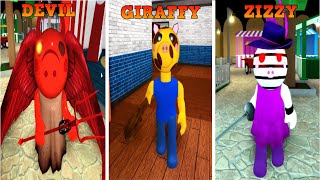 ROBLOX PIGGY DEVIL vs GIRAFFY vs ZIZZY   Piggy Update MOD