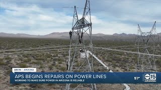APS line workers make upgrades 100 feet in the air