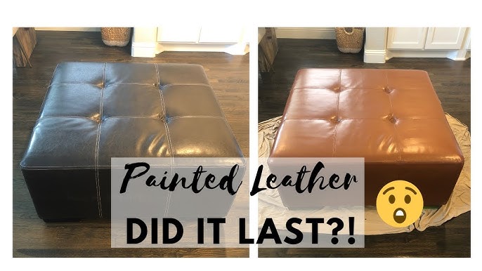 Feedback on painting a black leather couch. we're inheriting this sofa and  I'm not a fan of black leather. Would it look funny if I painting this a  dark gray/bluish color? would