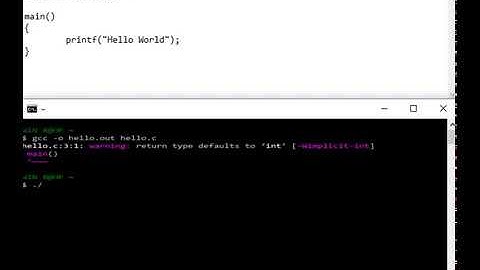 Hello World using Cygwin in Windows 10