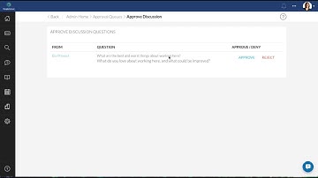 PeopleGrove Tutorial – Admin Tools, Approve Questions