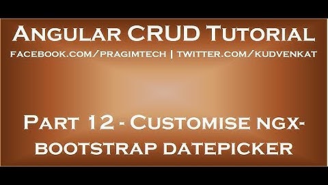 Customise ngx bootstrap datepicker