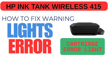 HP INK TANK WIRELESS 415 || HOW TO FIX ERROR BLINKING LIGHTS