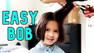 Easy Girls Shaggy Bob Haircut Tutorial | How to Cut your Kids Hair at Home screenshot 2
