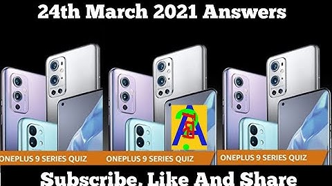 Amazon Oneplus 9 Series Quiz Today Answers | 24 March 2021