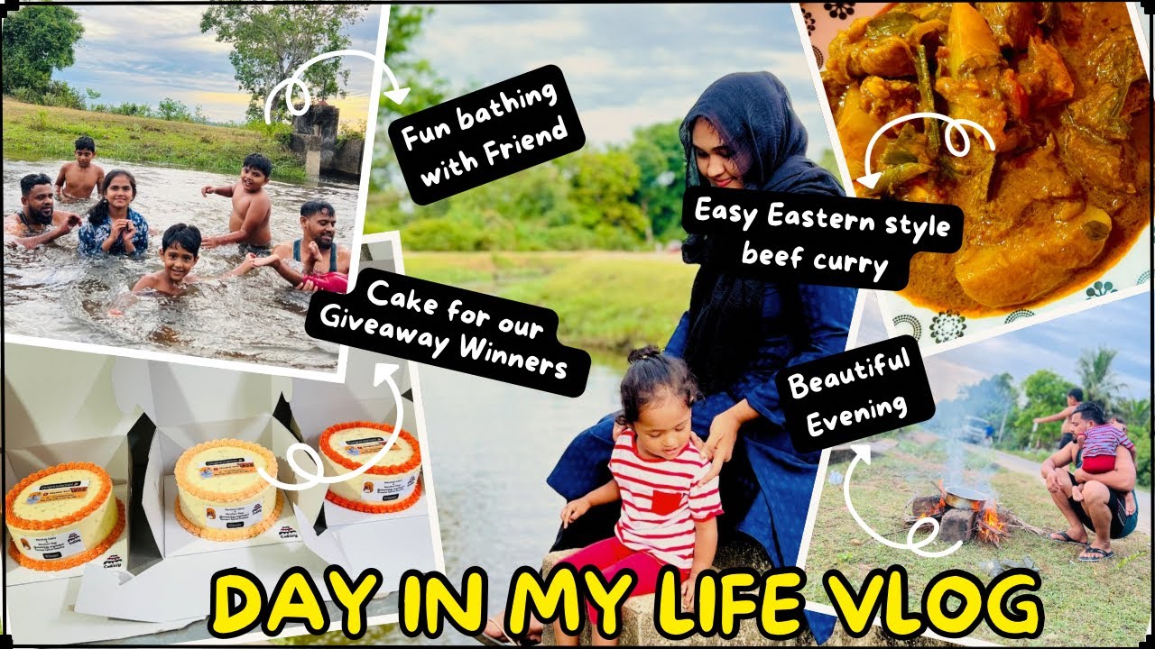 Cake for our Lucky winners |மறக்க முடியாத அழகான வாய்க்கால் குளியல் | Eastern ஸ்டைல் இறைச்சிக்கறி